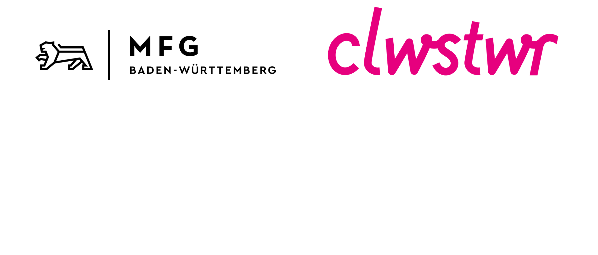 MFG/Clwstwr Partnership Launch Banner