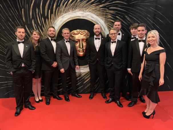 Wales Interactive team on the red carpet at the BAFTAs. 