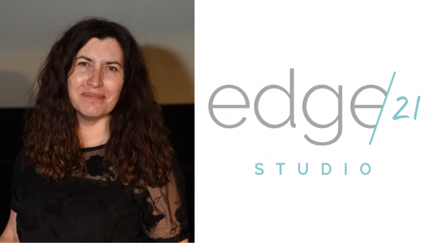 Edge21/Rebecca Hardy - Logo and headshot composite