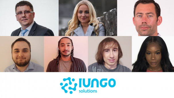Iungo solutions team and logo composite