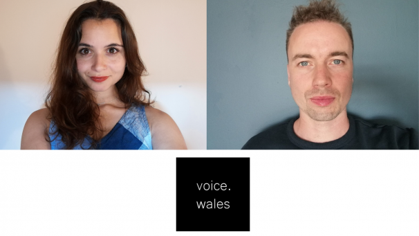 Voice Wales team and logo composite
